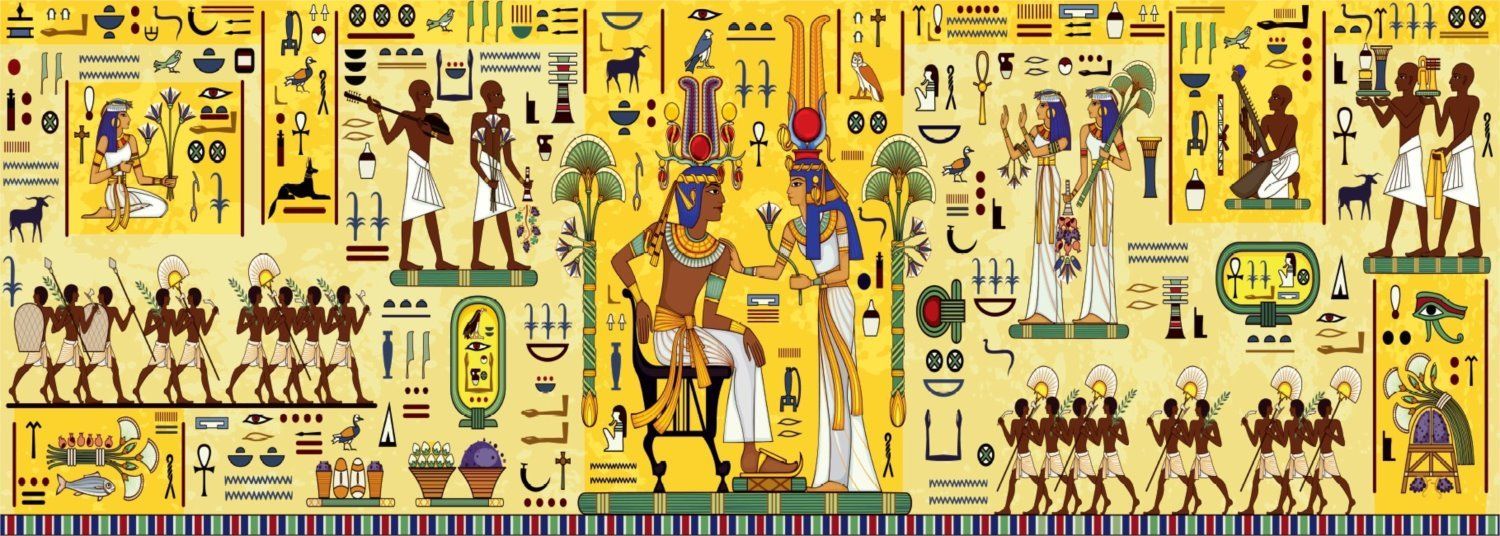 BLUEBIRD Panoramatické puzzle Egyptské hieroglyfy 1000 dílků - obrázek 1
