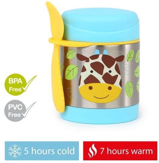 SKIP HOP Zoo Termoska na jídlo se lžičko/vidličkou Žirafa 325 ml, 3+ + AQUAINT 500 ml - obrázek 2