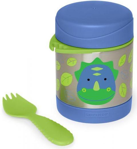 SKIP HOP Zoo Termoska na jídlo se lžičko/vidličkou Dino 325 ml, 3+ + AQUAINT 500 ml - obrázek 4