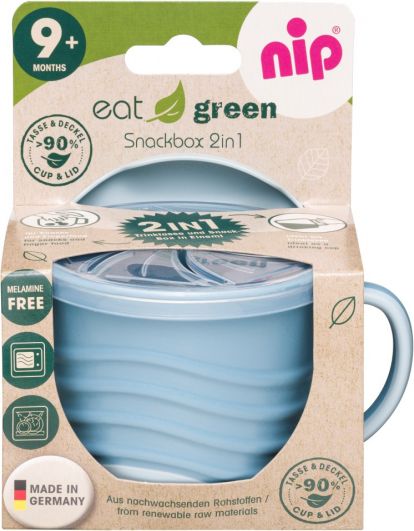 NIP GREEN line snackbox 2v1, 1ks, blue