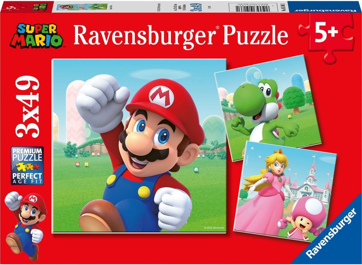 Ravensburger Puzzle Super Mario 3 x 49 dílků - obrázek 1