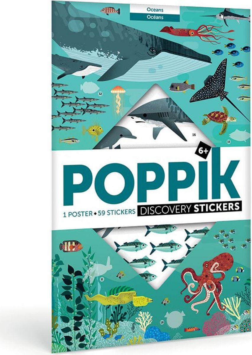Poppik Samolepkový plakát vzdělávací Oceán - obrázek 1