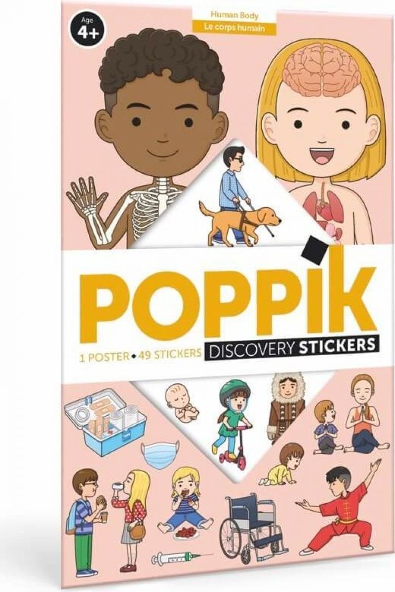 Poppik Samolepkový plakát vzdělávací Lidské tělo - obrázek 1
