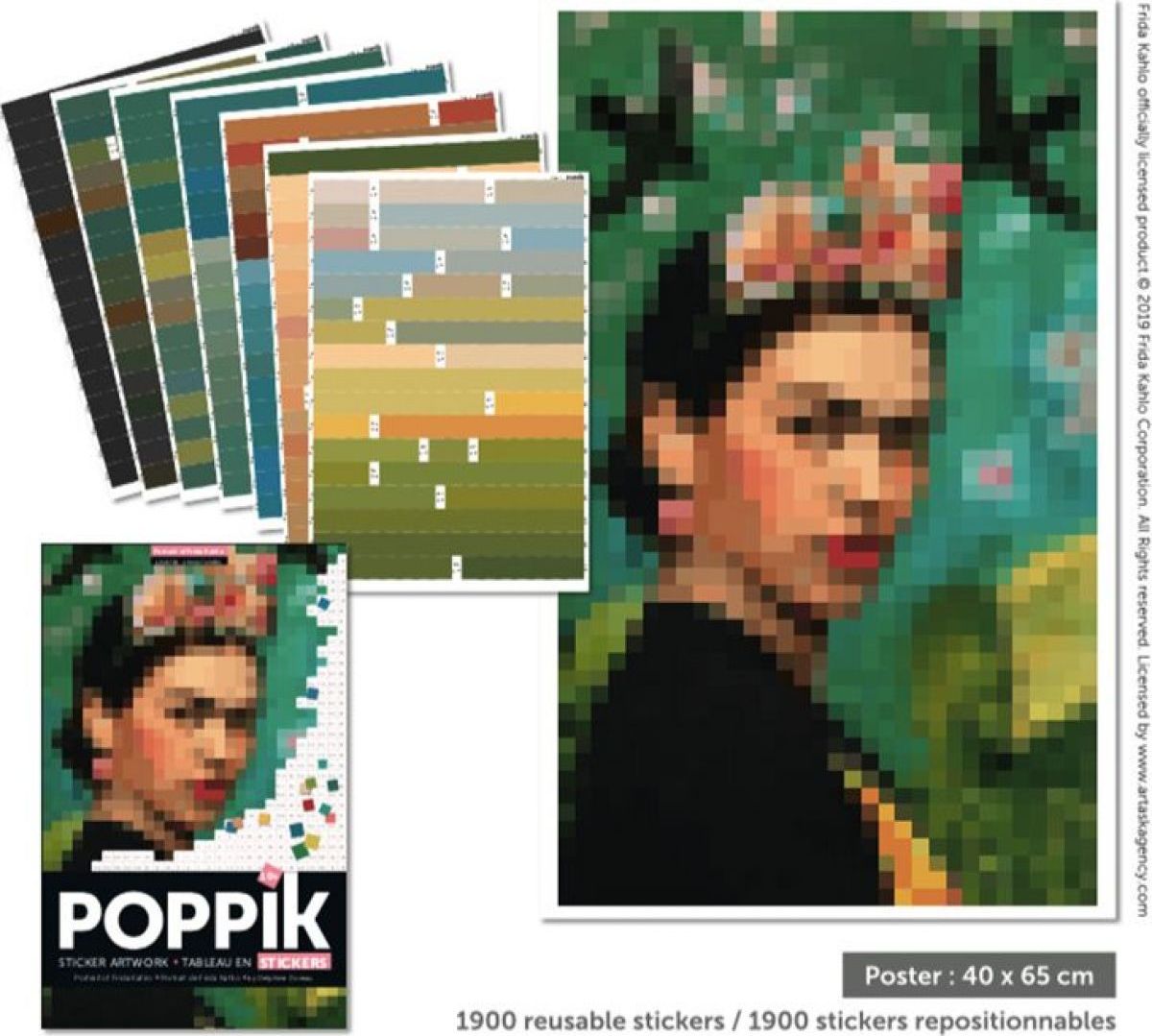 Poppik Samolepkový plakát Frida Kahlo portrét - obrázek 2