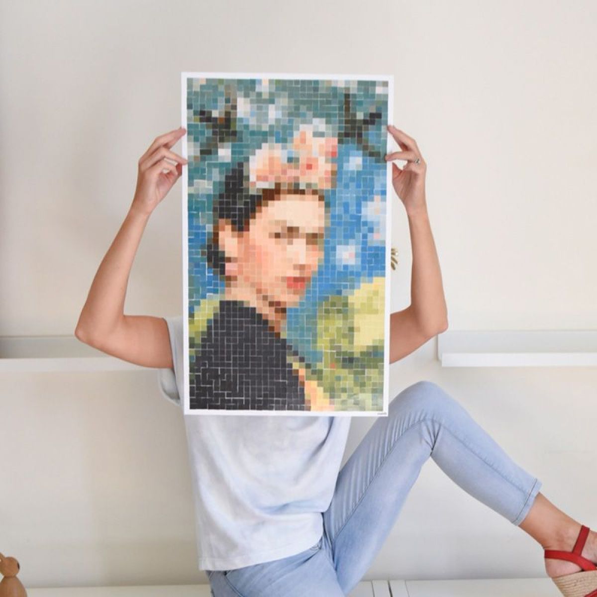 Poppik Samolepkový plakát Frida Kahlo portrét - obrázek 7