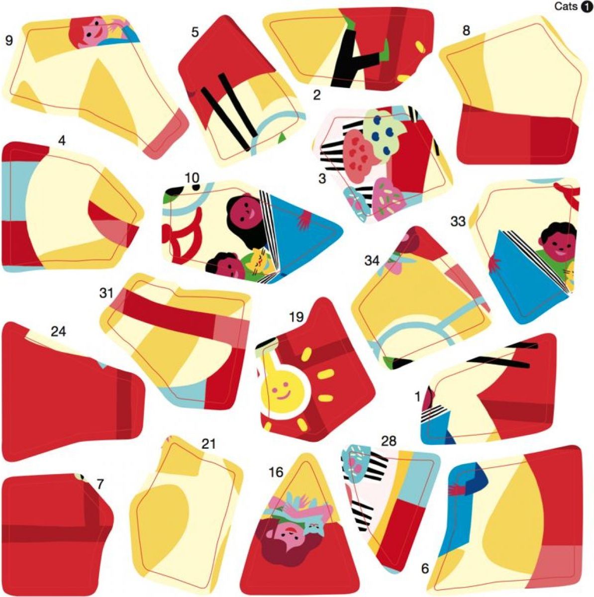 Poppik Samolepkové puzzle Kočičí přátelé - obrázek 5