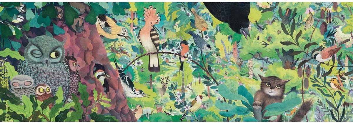 Djeco Puzzlový obraz Sovy a ptáci 1000 dílků - obrázek 1