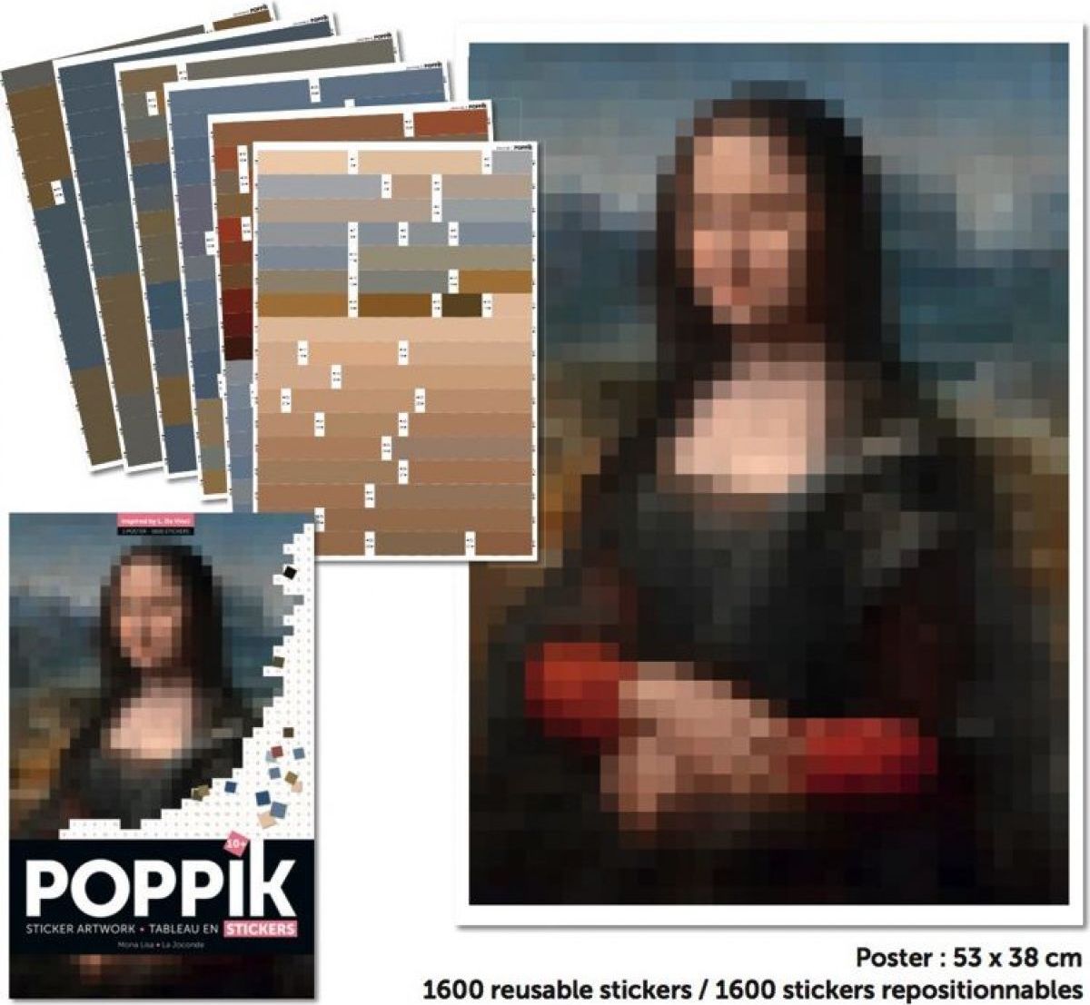 Poppik Samolepkový plakát Mona Lisa - obrázek 2