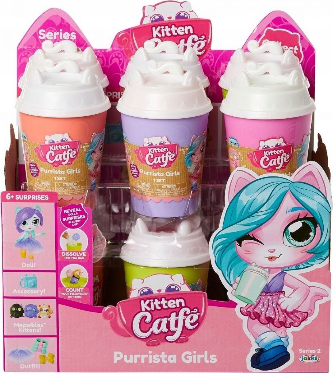 Kitten Catfé kelímek série 2 Růžový - obrázek 14