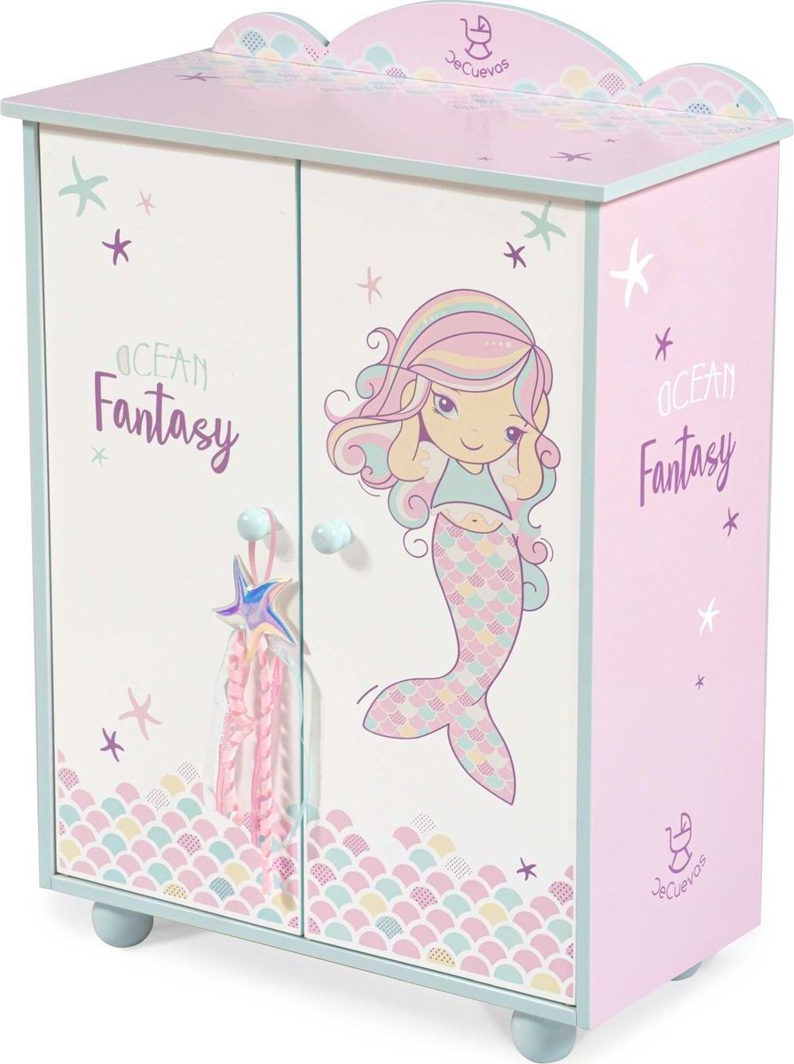 DeCuevas Dřevěná šatní skříň pro panenky s doplňky Ocean Fantasy 2021 - obrázek 1