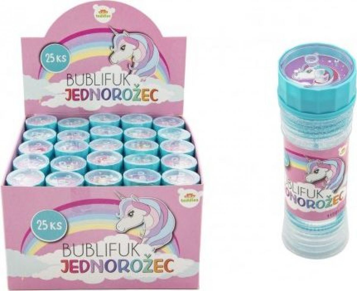Bublifuk 50 ml jednorožec 11 cm - obrázek 1