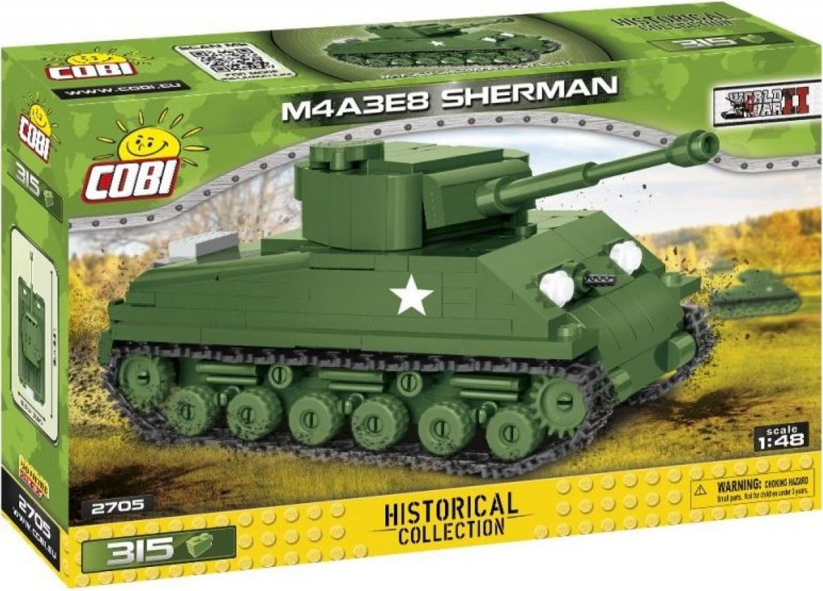 Cobi 2705 Malá armáda II. světová válka Sherman M4A3E8 Easy Eight 1:48 - obrázek 2