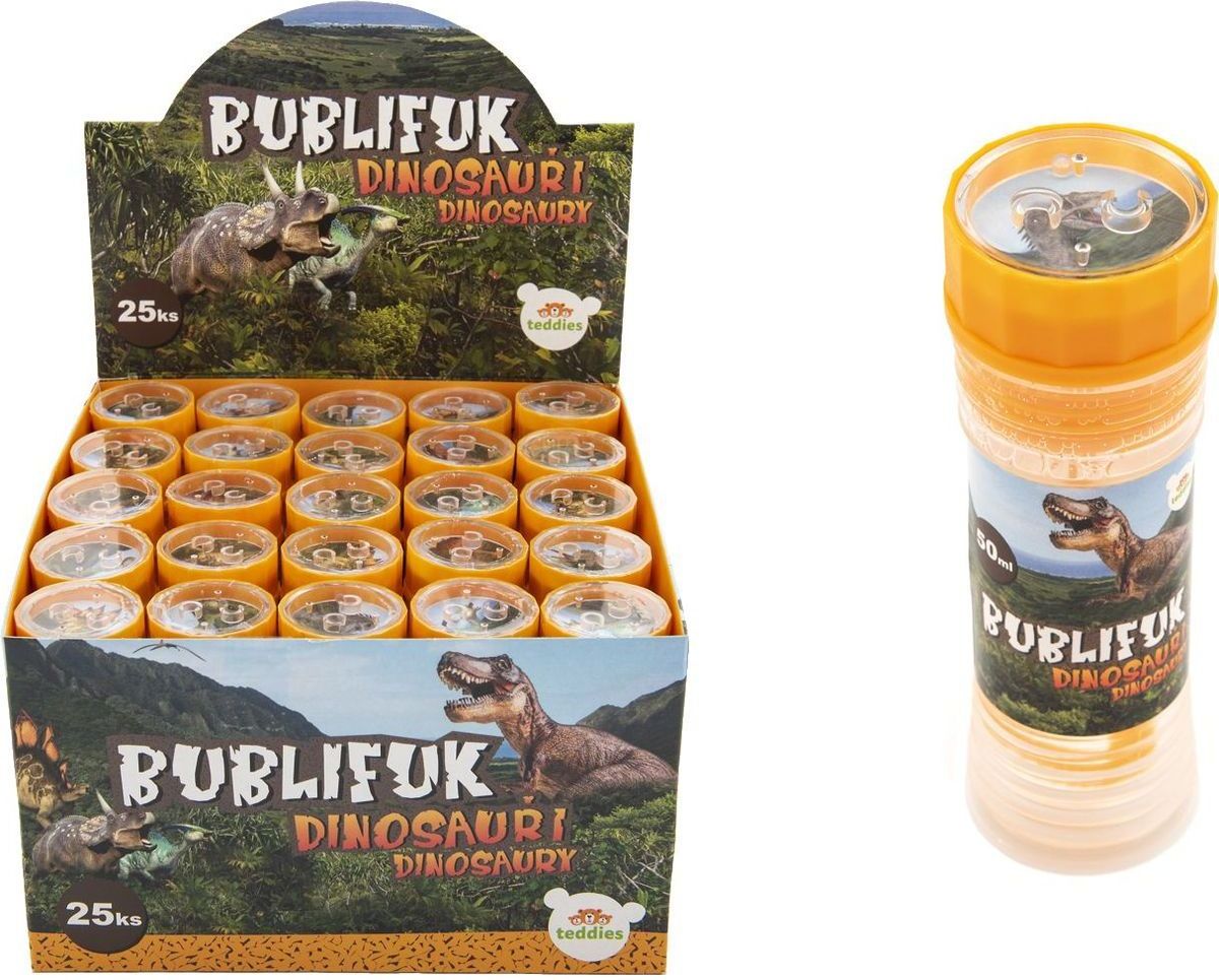 Bublifuk 50 ml Dinosauři 11 cm - obrázek 1