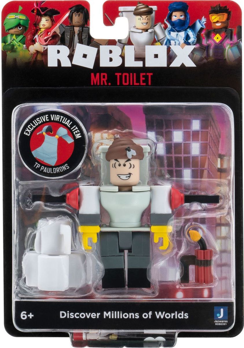 TM Toys Roblox Action figurka Mr. Toilet W9 a 3 doplňky - obrázek 3