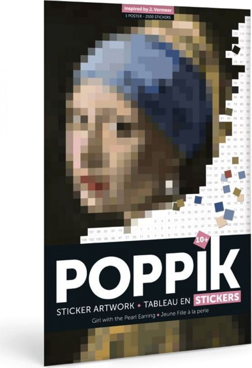 Poppik Samolepkový plakát Dívka s perlovými náušnicemi - obrázek 1