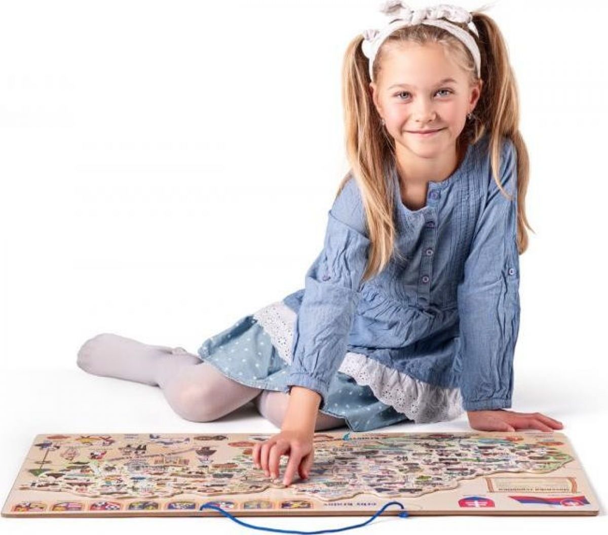 Woody Magnetická mapa Slovenska s obrázky a společenská hra 3v1 - obrázek 4