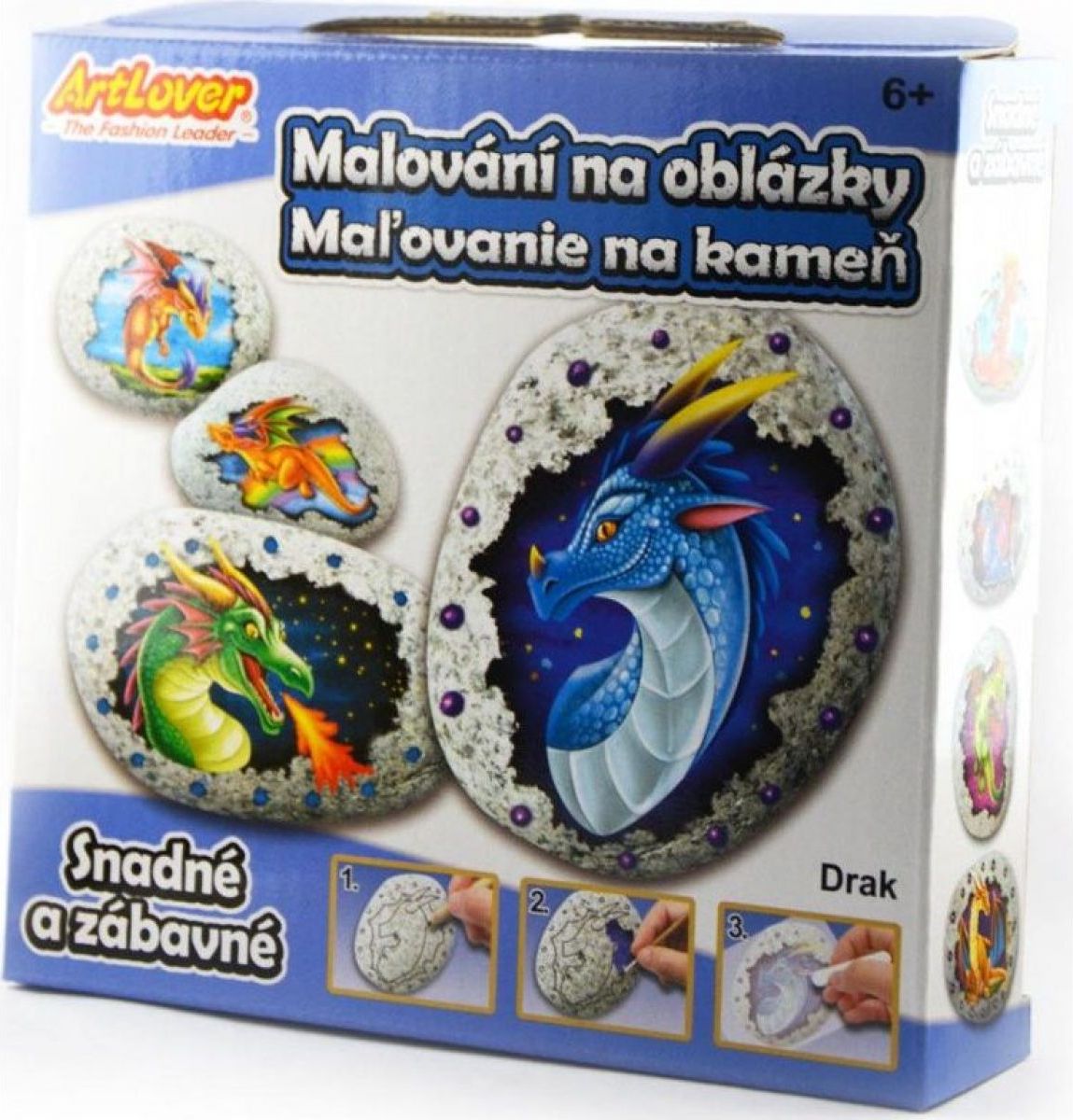 Malování na oblázky drak kreativní sada - obrázek 1