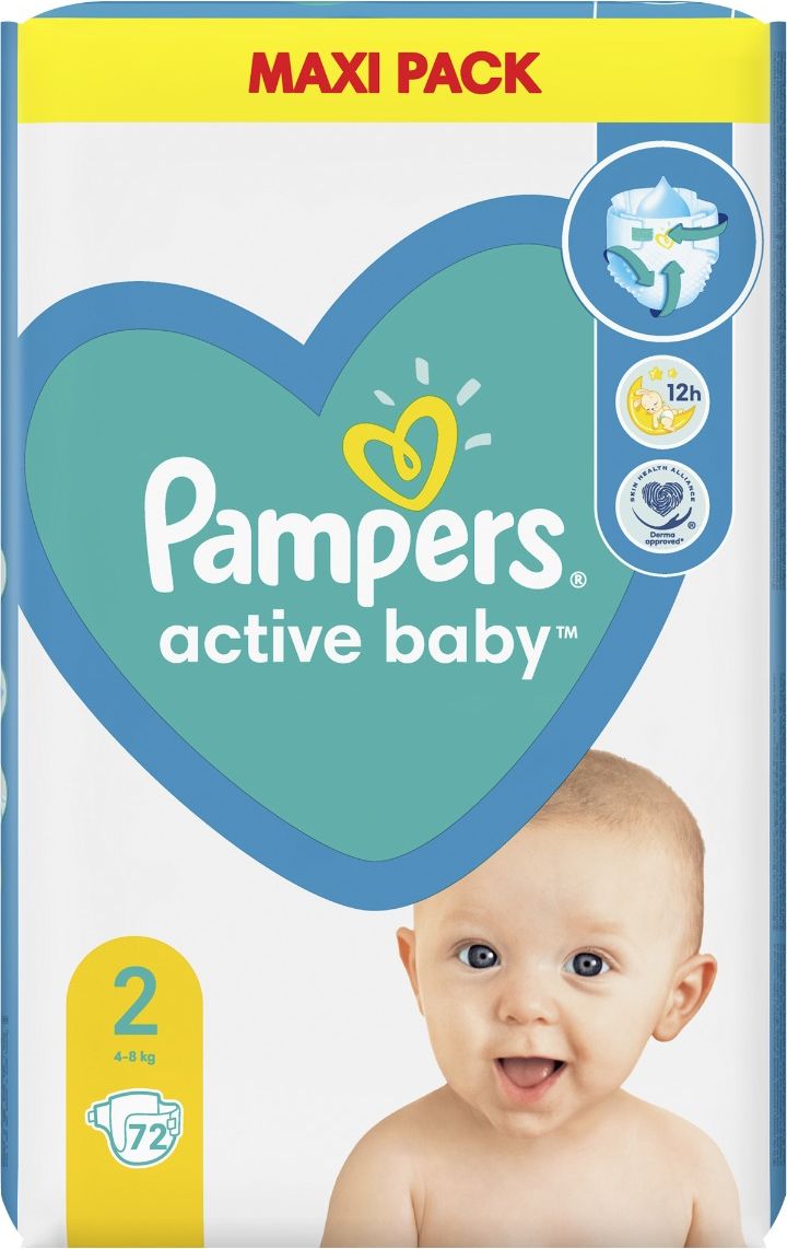 Pampers Active Baby S2 4-8 kg 72 ks - obrázek 1