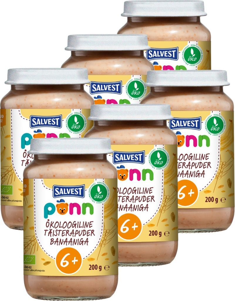 SALVEST Põnn BIO Banán s ovesnými vločkami 6x200 g - obrázek 1