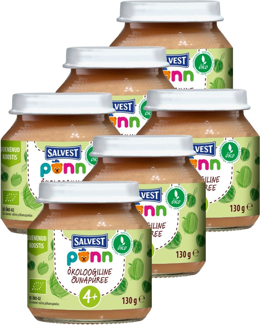 SALVEST Põnn BIO Jablko 100% 6x130 g - obrázek 1