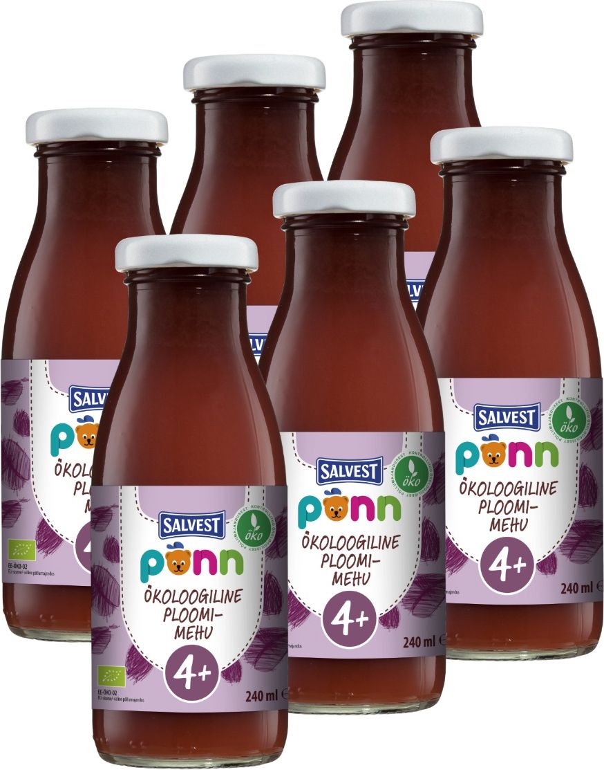 SALVEST Põnn BIO Švestková šťáva s dužinou 6x240 ml - obrázek 1
