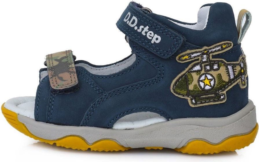 D-D-step chlapecké kožené sandály AC64-999A 26 tmavě modrá - obrázek 1