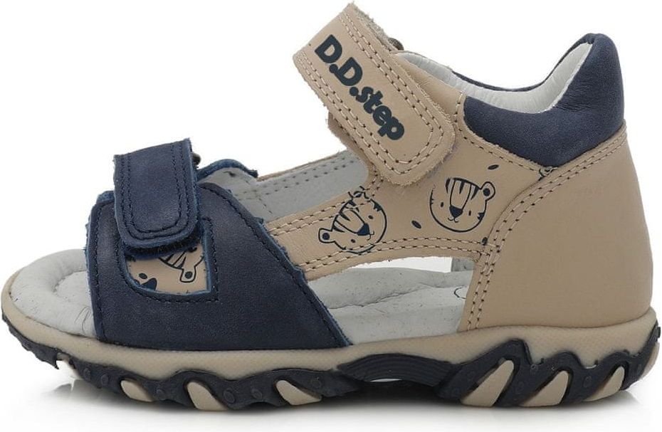 D-D-step chlapecké kožené sandály AC625-51B 26 šedá - obrázek 1