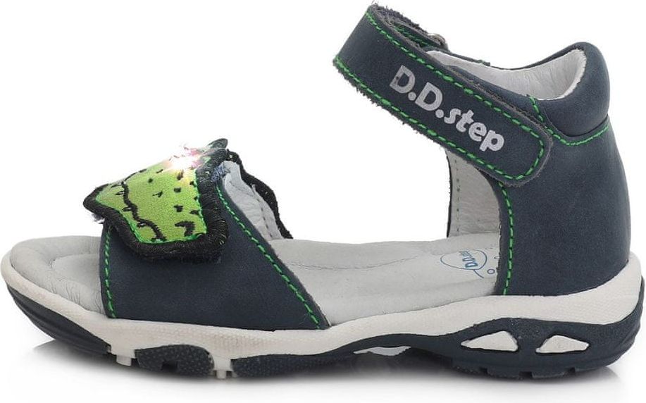 D-D-step chlapecké svítící kožené sandály AC290-476 25 modrá - obrázek 1