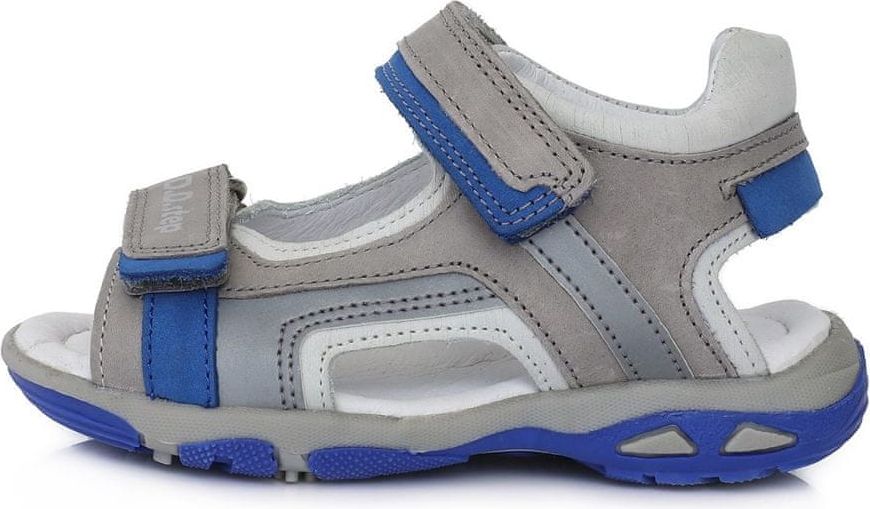 D-D-step chlapecké kožené sandály AC290-434B 31 šedá - obrázek 1