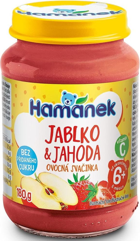 Hamánek Jahoda neslazeno 8x 180 g - obrázek 1