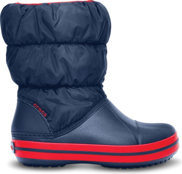 Crocs Dětské sněhule Crocs Winter Puff Boot Kids Navy/Red, modrá/navy vel. 24,5 - obrázek 1