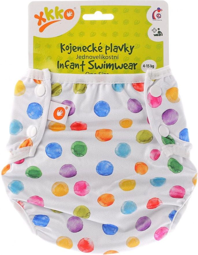 XKKO Jednovelikostní kojenecké plavky - Watercolour Dots - obrázek 1