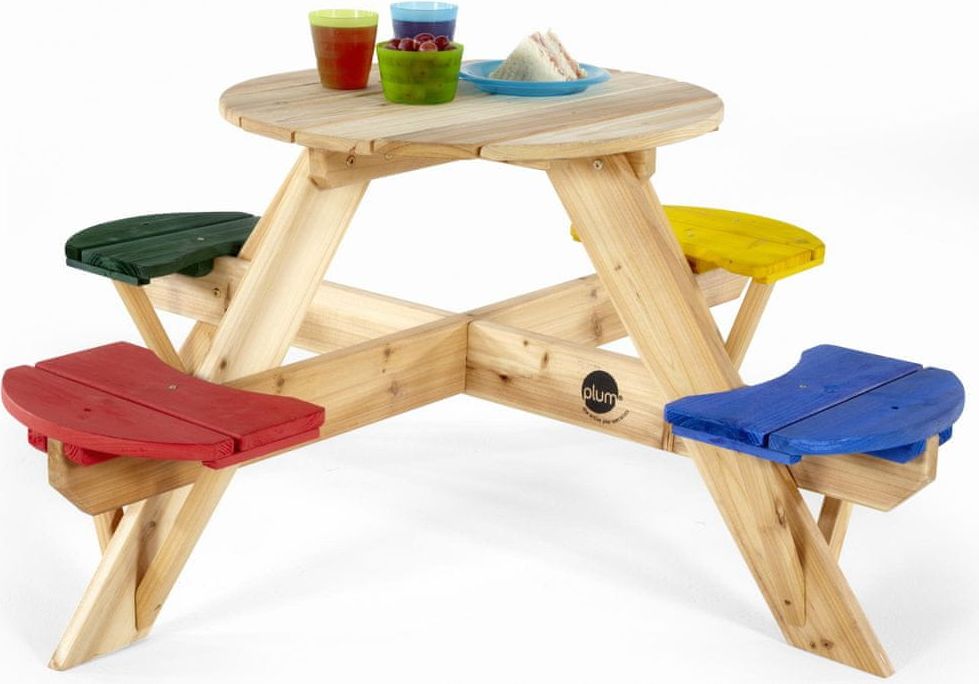 PLUM Dřevěný piknikový stůl se stoličkami - obrázek 1