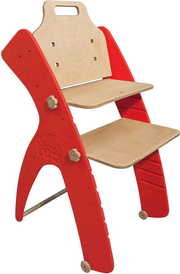 Smart Leo SIMPLE Vysoká židle - červená - obrázek 1