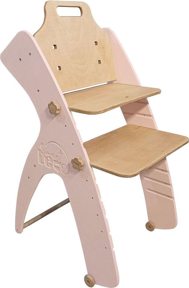 Smart Leo SIMPLE Vysoká židle - pudrová růžová - obrázek 1