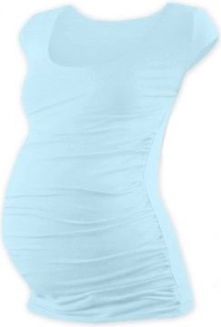 Těhotenské triko mini rukáv JOHANKA - světle modrá, Velikosti těh. moda L/XL - obrázek 1