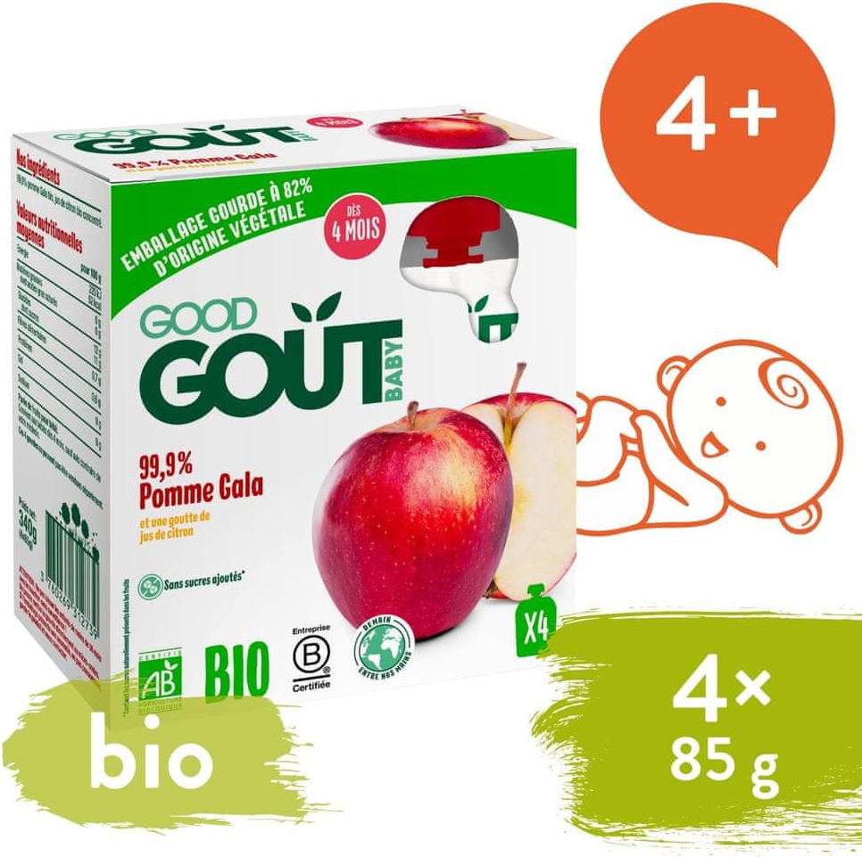 Good Gout BIO Jablko (4x85 g) - obrázek 1