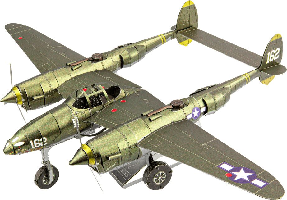 Metal Earth 3D puzzle Lockheed Martin P-38 Lightning (ICONX) - obrázek 1