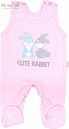 Souprava do porodnice v krabičce Mamatti - CUTE RABBIT - růžová - obrázek 1