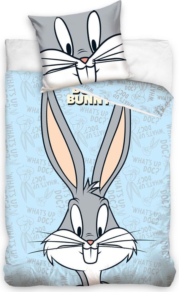 Tip Trade Povlečení do postýlky Králíček Bugs Bunny Modré - obrázek 1