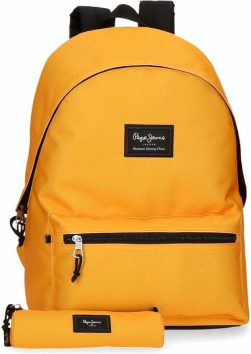 Joummabags PEPE JEANS® Basic Color Yellow, Studentský batoh + pouzdro, 6329221 - obrázek 1