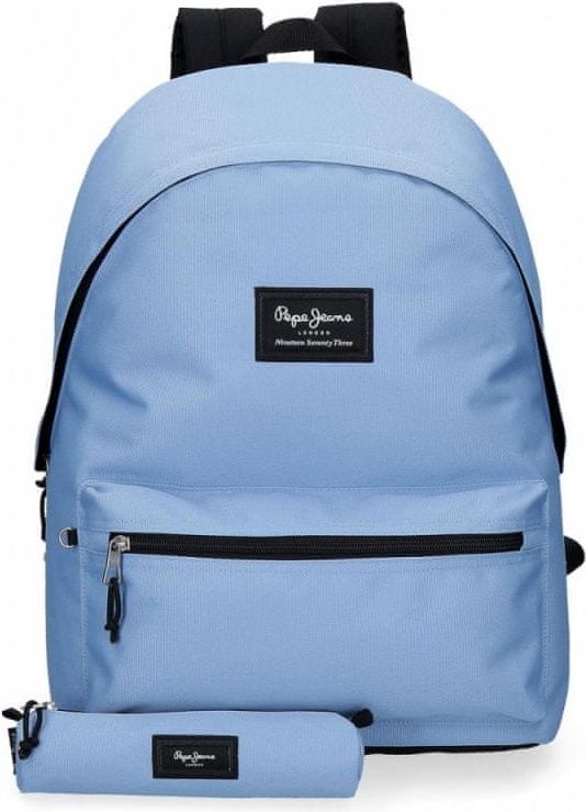Joummabags PEPE JEANS® Basic Color Light Blue, Studentský batoh + pouzdro, 6329225 - obrázek 1