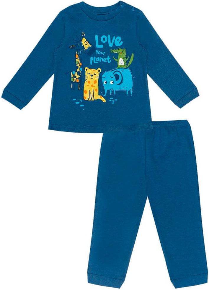 WINKIKI chlapecké pyžamo Animals WNB11963-380 74 tmavě modrá - obrázek 1