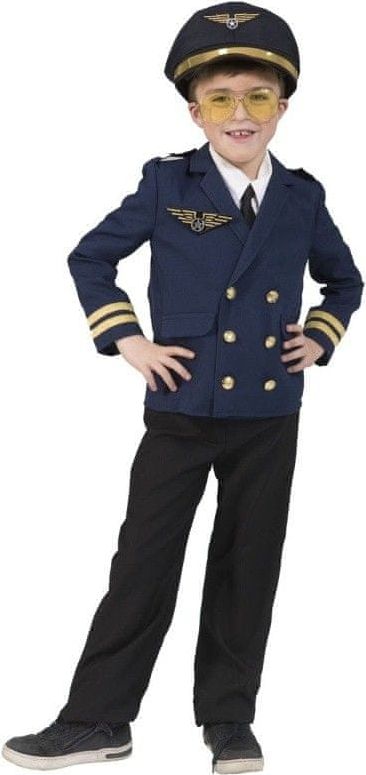 funny fashion Dětský kostým Pilot Tom 140 - obrázek 1