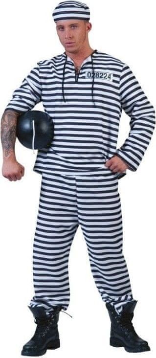 funny fashion Pánský kostým Vězeň Danny 56-58 - obrázek 1
