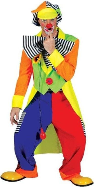 funny fashion Pánský kostým Klaun Olaf 52-54 - obrázek 1
