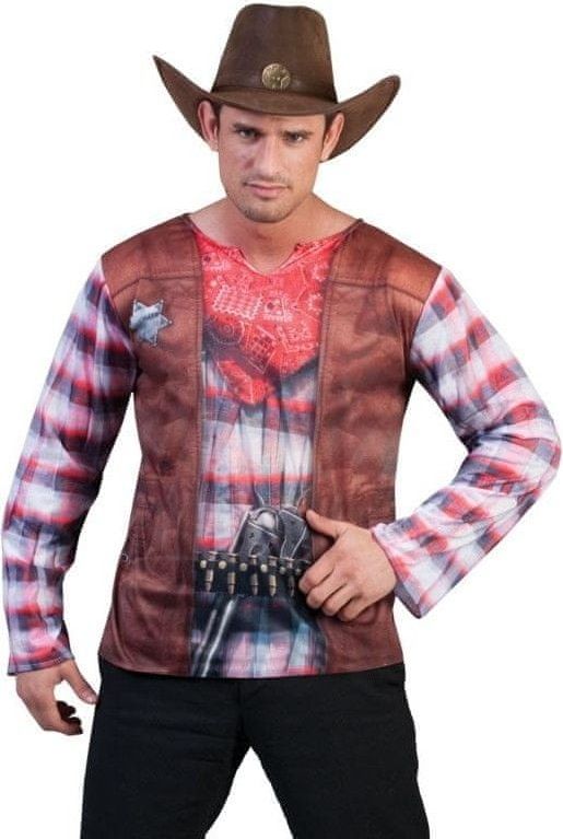 funny fashion Pánský kostým 3D tričko kovboj 62 - obrázek 1