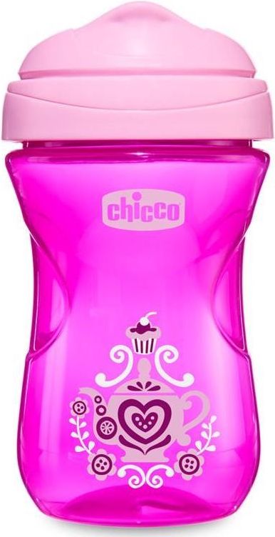 Chicco Hrneček Easy s tvrdým pítkem 266 ml, růžový 12m + - obrázek 1
