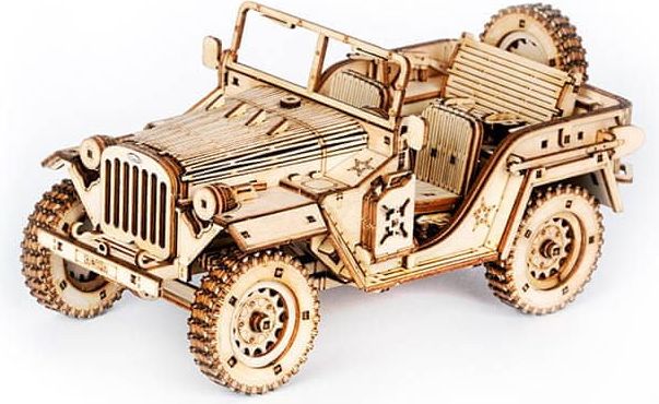 Robotime Robotime 3D dřevěné puzzle Armádní Jeep 1:18 369 dílků - obrázek 1