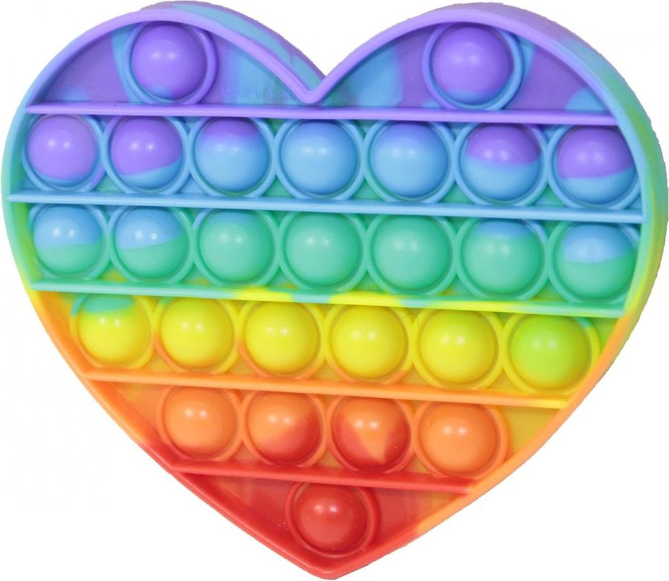 Teddies Bubble pops Praskající bubliny antistresová společenská hra srdce duha - obrázek 1